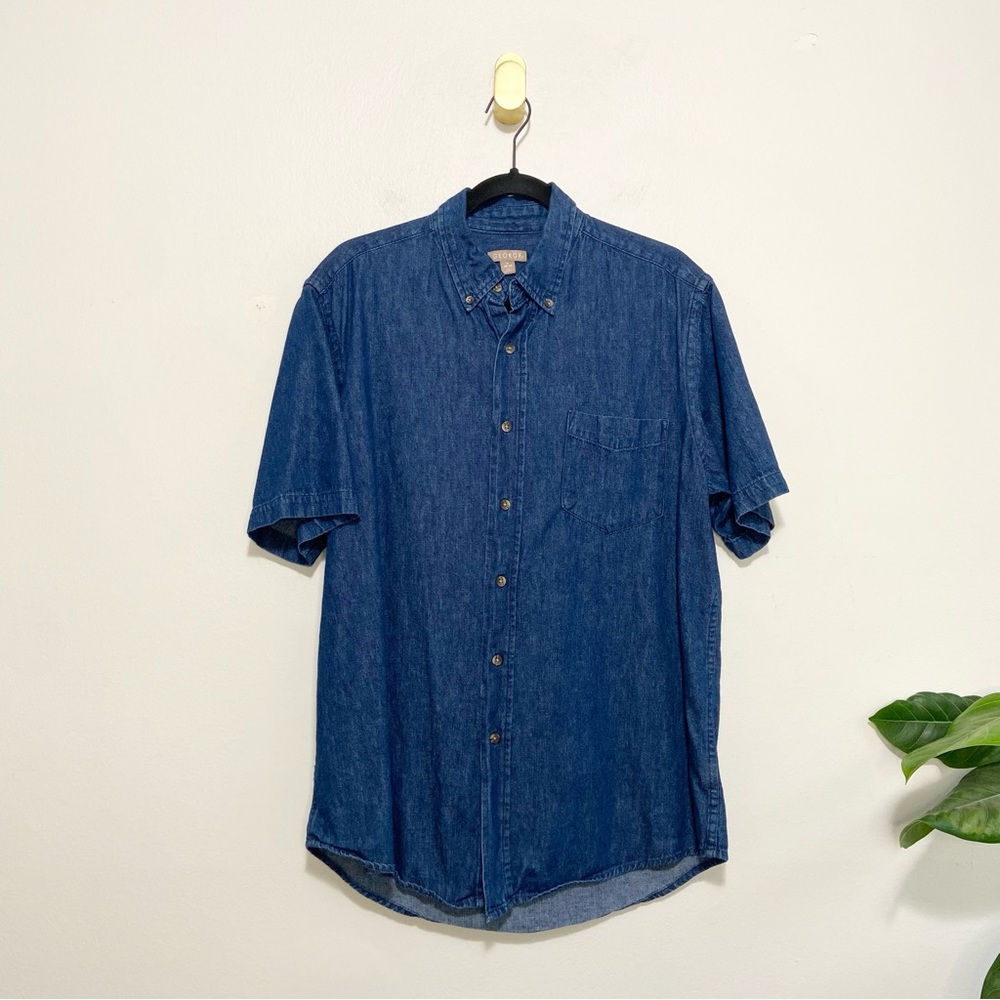 George Denim Short Sleeve Button Down Shirt